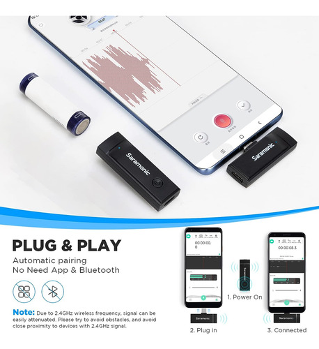 Sistema De Micrófono Lavalier Inalámbrico Saramonic Para Iph