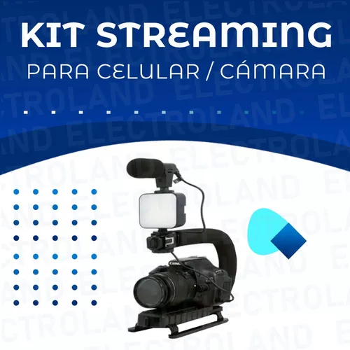 Kit Streaming Luz Led Iluminador Micrófono Cámara Celular