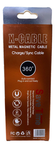 Cable Magnetico Iman Usb Para Celular Cargador Tipo C Blanco