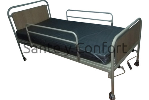 Cama Hospitalaria Con Colchón Antiescaras Atril Y Barandas