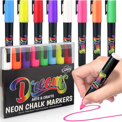 The Glowhouse Premium Chalk Markers Marcadores Ventana Con 8