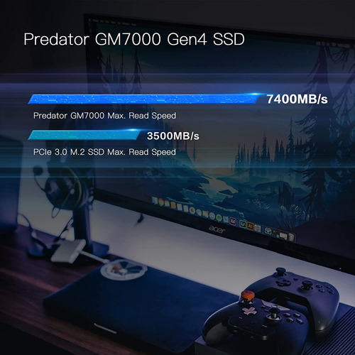 Ssd Acer Predator Gm7000 1tb Pcie Nvme Gen4 M.2 2280 3d Nand