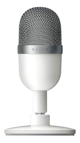 Micrófono Razer Seiren Seiren Mini Condensador Supercardioide color blanco mercurio