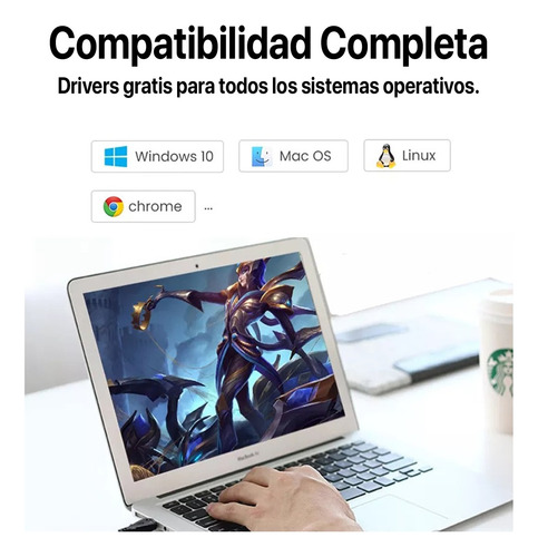 Adaptador Usb 3.0 Tipo C A Rj45 Lan Ethernet Windows Mac Os