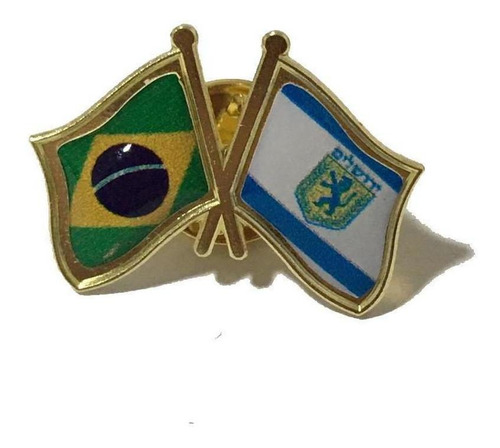Pin Da Bandeira Do Brasil X Jerusalém