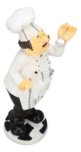 Estatueta Francesa Chef Sculpture Em Resina 3d Decorativa En