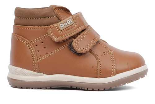 Bota Casual Niño Ladrillo Piel Velcro Dogi 3428 12-14½gnv®