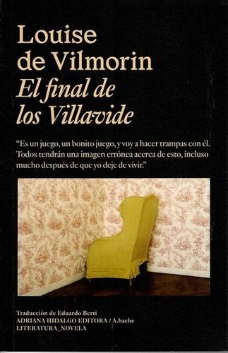 Final De Los Villavide - Vilmorin - Adriana Hidalgo - Libro