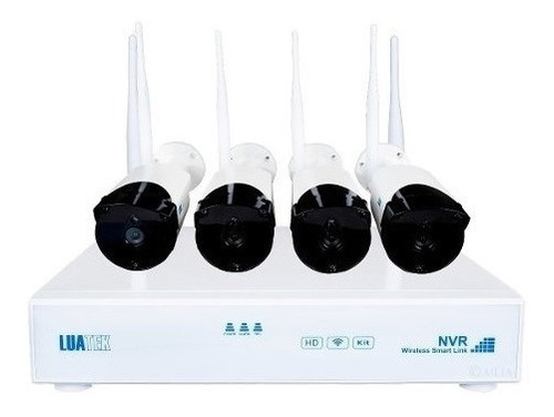 Kit Nvr 4 Cameras Wifi Sem Fio Ip Cftv 100m Hd Infra