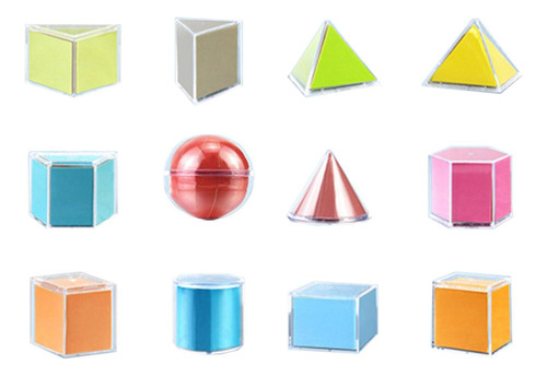 Nova Bloques De Formas Geométricas 3d 12x, Juguete Educativo