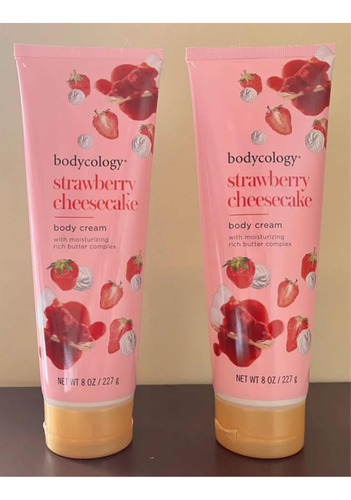 Set Bodycology 2  Cremas Strawberry Chessecake 100% Original