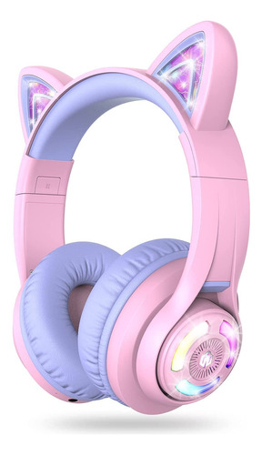 Iclever Cat Ear Kids Bluetooth Headphones, Led Lights Up, 74