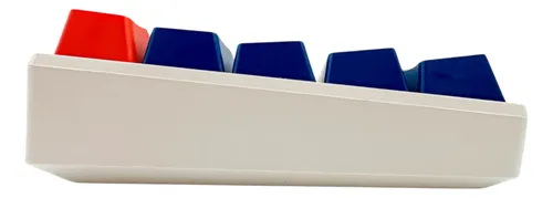 Teclado Mecánico 60% Color Azul Con Blanco Rgb- Switch Azul
