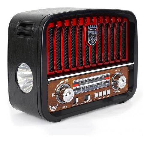 Radio Vintage Antigo Retro J108 Altomex Fm Am Pen Drive Usb