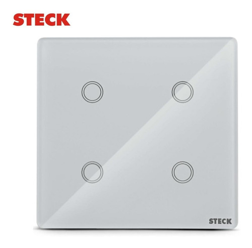 Interruptor Smarteck 4x4 4 Módulos Touch Branco Steck