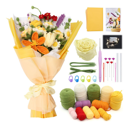 Kit De Ramo De Flores De Crochet Kit De Flores De Crochet Pa