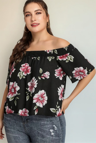 Blusa Con Estampado De Flores