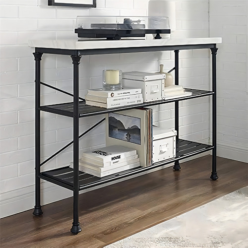 Crosley Furniture Cf6130-mb Madeleine Consola Mesa De Acero