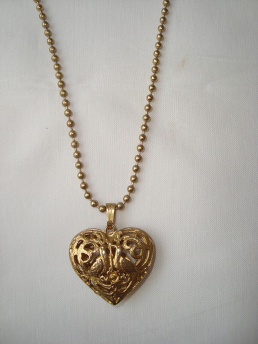 Rapsodia Collar Cadena Largo Dije Corazón Cuotas