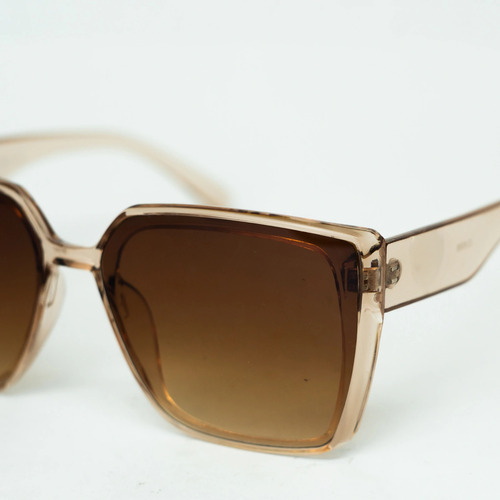 Gafas de sol Paris Vintage Square de color marrón claro para mujer