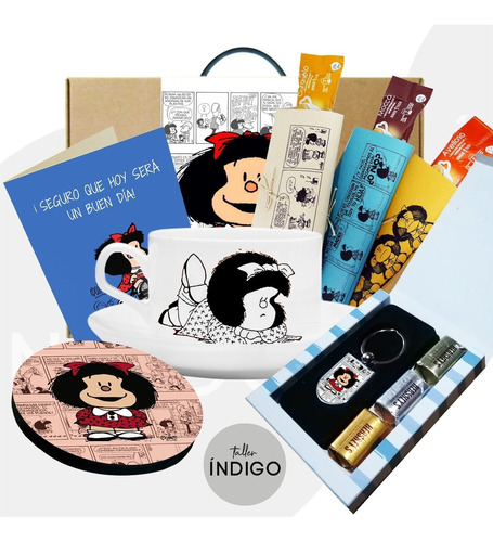 Combo Regalo Mafalda Pocillo Tintero -  Artesanal