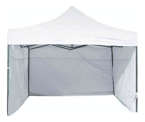 Toldo Con Pared 3x3mts, Arma Fácil, Oferta, Blanco, Plegable