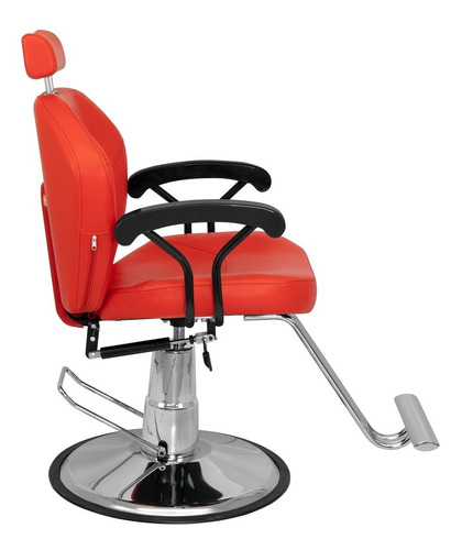 Imagen 3 de 9 de Silla De Barberia Giratoria Salon Estetica Reclinable