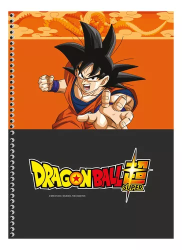 Kit 4 Cadernos Goku Dragon Ball Super Espiral Universitário Cor