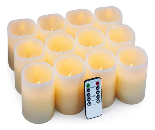 Hausware Velas Led Sin Llama Juego De 12 Velas 1.2 X 3.9 i