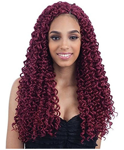 Beach Curl 18  (paquete De 4, 1b De Negro) - Trenza De Croch