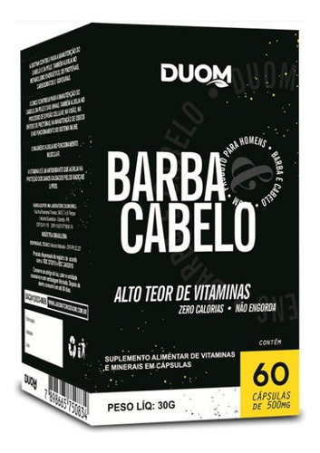 Barba E Cabelo 60 Capsulas - Duom