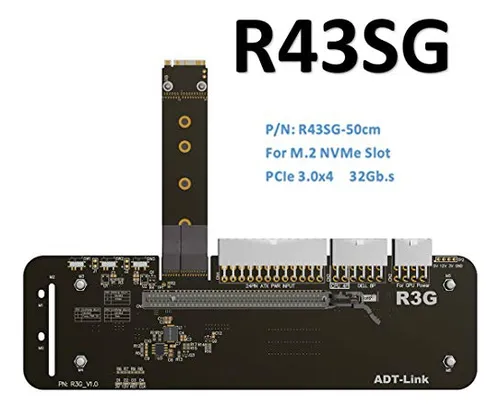 Soporte Para Tarjeta Gráfica Externa Adt-link M.2 Key M Nvme