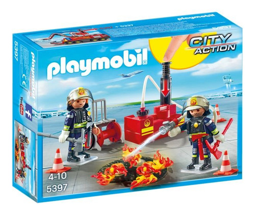 Playmobil City Action Brigada De Bomberos En El Aeropuerto