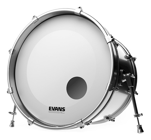 Parche Para Bombo De Bateria Evans 24 Eq3 Resonante Blanco