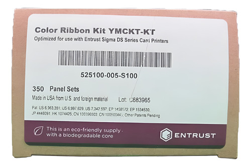 Ribbon Entrust Datacard Color Ymckt-kt 525100-005-s100 Ds3