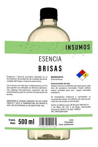500 Ml Fragancia Aroma Para Detergentes, Shampoo Y Mas