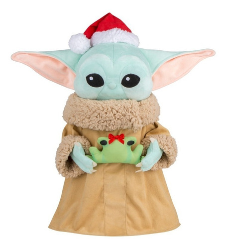Disney Star Wars Peluche - Bebé Yoda Con Gorro Navidad 43 Cm