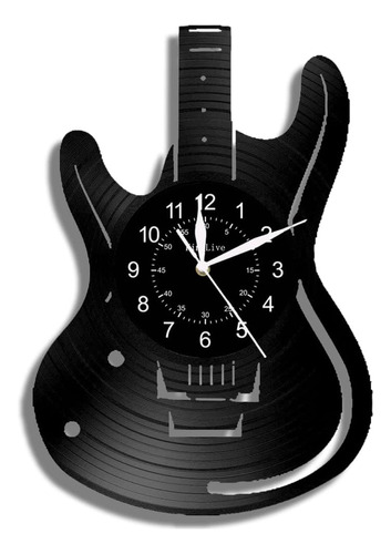 Doublecat Music Rock Band Guitarra Oficina Reloj De Pared De