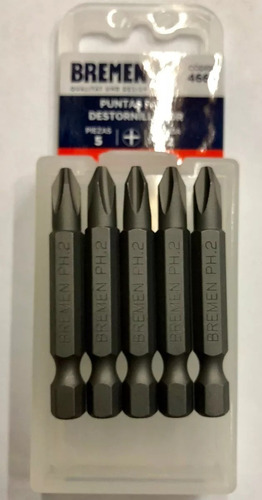 Imagen 5 de 8 de Puntas Philips Ph2 X 50 Mm Atornillador Bremen® 4664 X 5 Uni