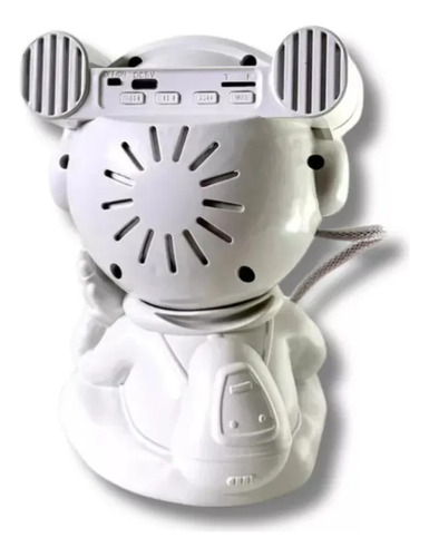 Proyector Astronauta 4 En 1: Bluetooth, Estrellas Y Nebulosa Blanco