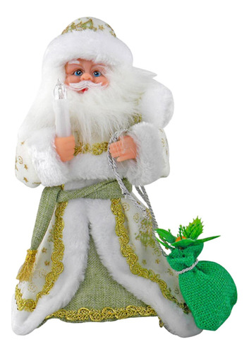 Juguete De Peluche De Papá Noel, Muñecas Navideñas Verde