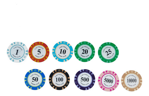 100 Piezas De Fichas De Póquer, Accesorios Para Juegos De Pó