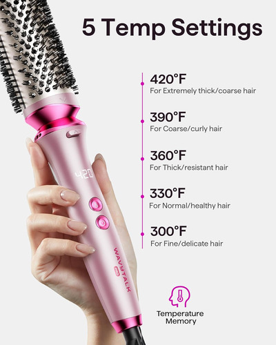 Wavytalk Wavytalk Heatwave Pro - Cepillo Térmico Iónico De 1
