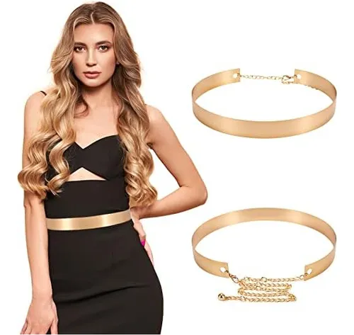 Cintos dourados store para vestidos