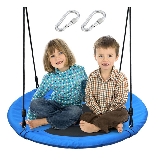 Columpio Redondo Para Árbol Niños 40 Pulgadas Azul Color