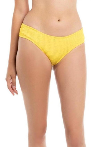 Bikini Calzón Culote Con Textura Amarillo