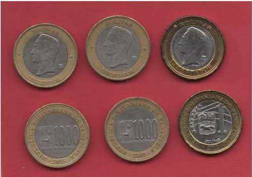 Tres Monedas Bimetálicas De Colección. Venezuela 2005-20125