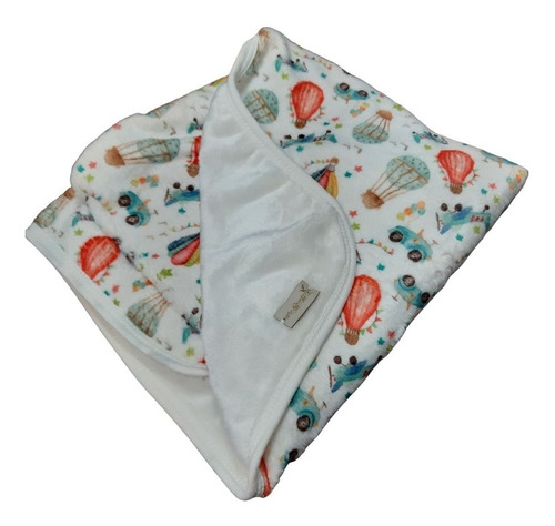 Imagen 1 de 3 de Manta Para Bebe De Plush Reversible 70 X 75 Cm Transportes