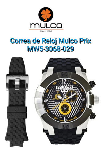 Correa Reloj Mulco Prix Mw5-3068-029 Negra