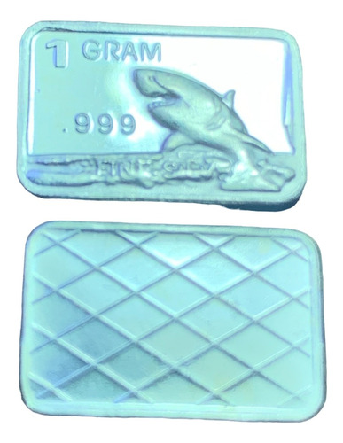 Robmar-moneda N°23-1g. Plata,999-1 Tiburon+un Estuche En 3d